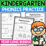 Kindergarten Phonics Level K Units 1 - 5 Bundle