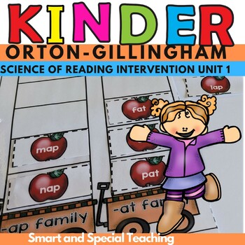 Preview of Kindergarten Phonics Intervention Printable& Digital Orton Gillingham RTI Unit 1