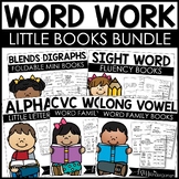 Kindergarten Phonics Skills Word Work Little Books Bundle