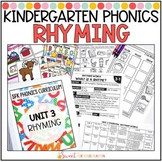 Kindergarten Phonics Rhyming Words Unit