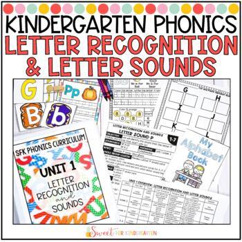 Preview of Kindergarten Phonics Unit Alphabet Recognition and Letter Sounds Lessons