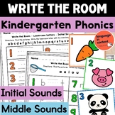Kindergarten Phonics Write the Room Initial and Middle Let