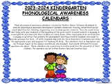 Kindergarten Phonological Awareness Calendars 2023-2024
