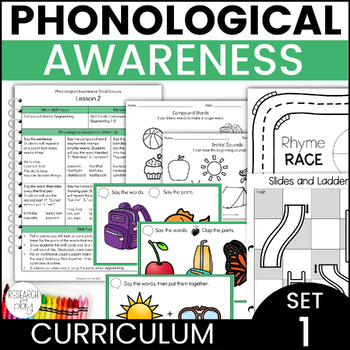 Kindergarten Phonological Awareness: Small Group Mini Lessons 1-20