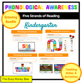 Kindergarten Phonological Awareness Teaching Slides and Ac