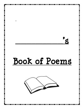 Kindergarten Poem Book by Growing Seeds | Teachers Pay Teachers