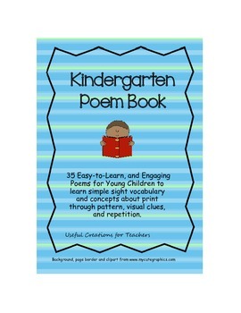 Preview of Kindergarten Poem Book