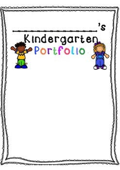 kindergarten portfolio by peace love and primary tpt