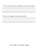 Kindergarten Portfolio Assessment - Name Writing