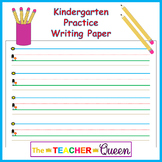 Kindergarten Practice Writing Paper