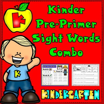 Preview of Kindergarten Pre-Primer Sight Words Combo