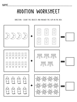 Kindergarten/Preschool number worksheet. Addition and Subtraction ...