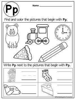 Kindergarten Printables - Beginning Sounds by The Kindergarten Connection