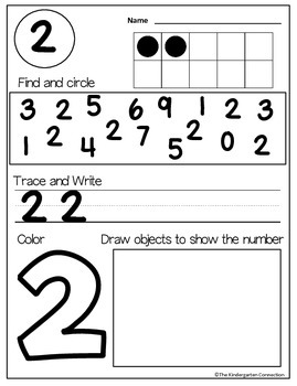 kindergarten printables numbers by the kindergarten