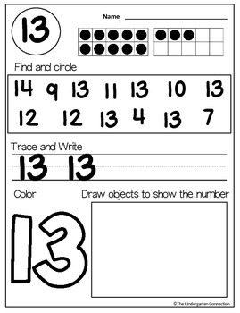 kindergarten printables numbers by the kindergarten
