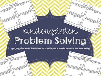 kindergarten problem solving books