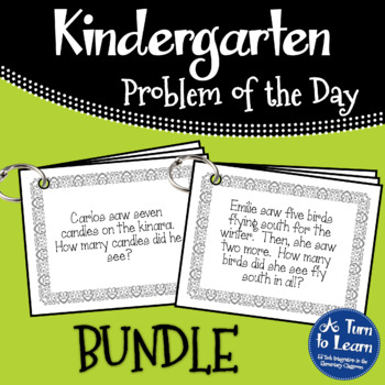 Preview of Kindergarten Problem of the Day - Bundle for the Whole Year!