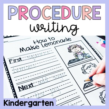 Preview of Kindergarten How To Writing Prompts and Worksheets | Procedure Writing