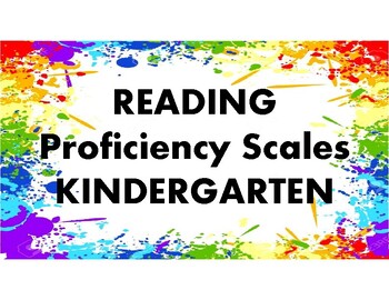 Preview of Kindergarten Proficiency Scales - Reading Foundational & Language Standards