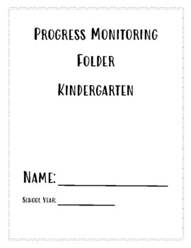 Preview of Kindergarten Progress Monitoring Folder