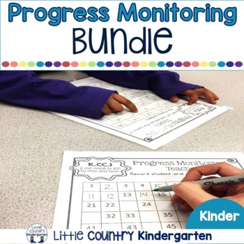 Preview of Kindergarten Progress Monitoring Tracking Sheets Bundle