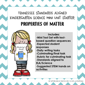 Preview of Kindergarten Properties of Matter Text Set Mini Science Unit Starter