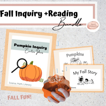 Preview of Kindergarten Pumpkin Inquiry Center + Personal Sight Word Books