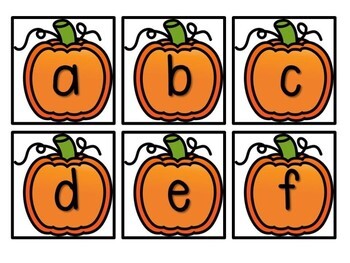 Kindergarten Pumpkin Literacy Center - Upper and Lowercase Letter ...