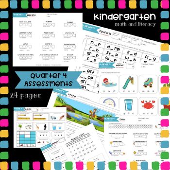Preview of Kindergarten Quarterly Assessments