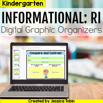 Preview of Kindergarten RI Informational Digital Graphic Organizers with Digital Reading
