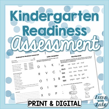 Preview of Kindergarten Readiness Assessment | Distance Learning Google Classroom