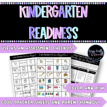 Preview of Kindergarten Readiness Checklist, Kindergarten Assessment Ready for Kindergarten