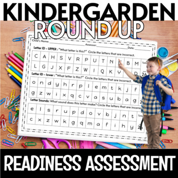 Preview of Kindergarten Readiness Assessment | Pre-Screener | Roundup | EDITABLE Test