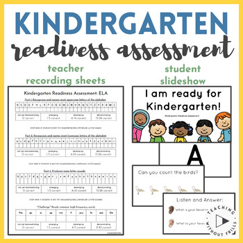 Kindergarten Readiness Assessment Screener For Beginning Of The Year