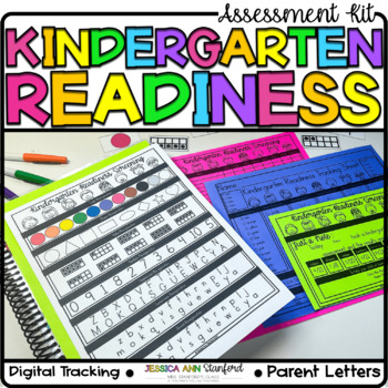 Preview of Kindergarten Readiness Assessment Test Editable Screening Tool for Preschool