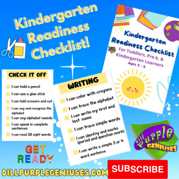 Preview of Kindergarten Readiness Checklist