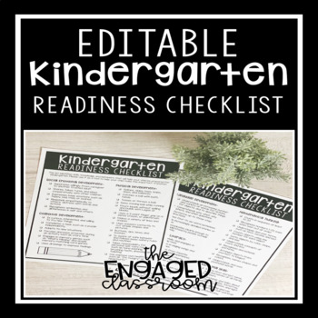 Preview of Kindergarten Readiness Checklist (EDITABLE)