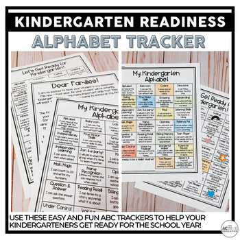 Preview of Kindergarten Readiness Checklists | ABC Kindergarten Readiness Boards