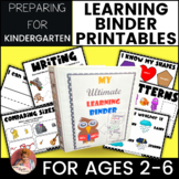 Kindergarten Readiness Learning Binder