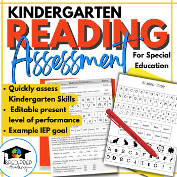 Preview of Kindergarten Reading Assessment | Special Education