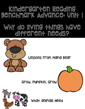 Preview of Kindergarten Reading -Benchmark Advance: Unit 1