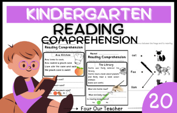 Kindergarten Reading Comprehension by For Our Teacher | TPT