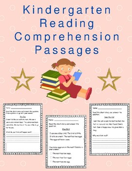 Kindergarten Reading Comprehension by Kindergarten Concepts | TPT
