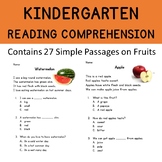 Kindergarten Reading Comprehension (Fruits) - Distance Lea