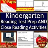 Kindergarten Reading Informational Text Passages & Questio