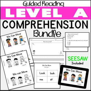 Preview of Kindergarten Reading Comprehension Level A Books with Comprehension Assessments