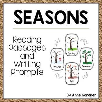 Preview of Kindergarten & Beginning of the Year 1st Grade Seasons Passages & Worksheets