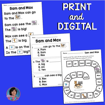 Kindergarten Guided Reading Prehension Passages And