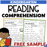 Kindergarten Reading Comprehension Passages WH Questions D