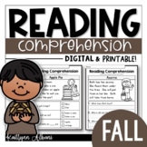 Kindergarten Reading Comprehension Passages - FALL